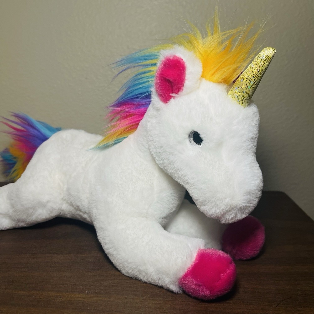 Aurora World White & Rainbow Unicorn Plush Toy "Violet"  Fluffy Cute Fairy Dream - Picture 2 of 9